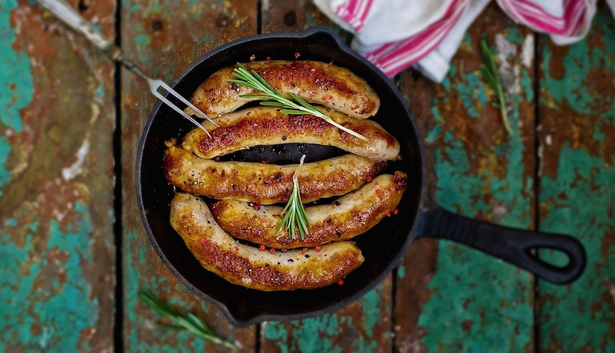 Maple glazed sausages Queen Fine Foods