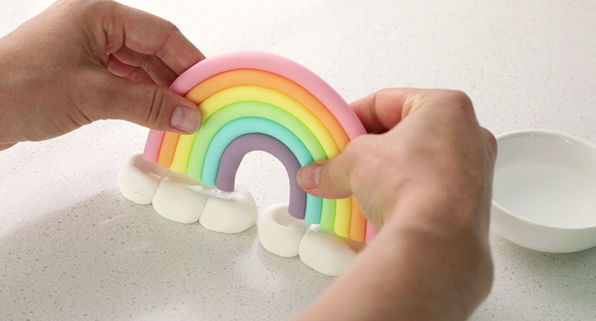 How to Make A Fondant Rainbow Cake Topper - SugarHero