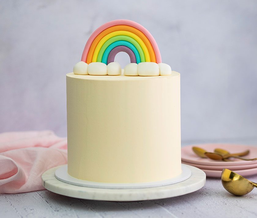 Tutorial: Fondant Rainbow Cake Topper