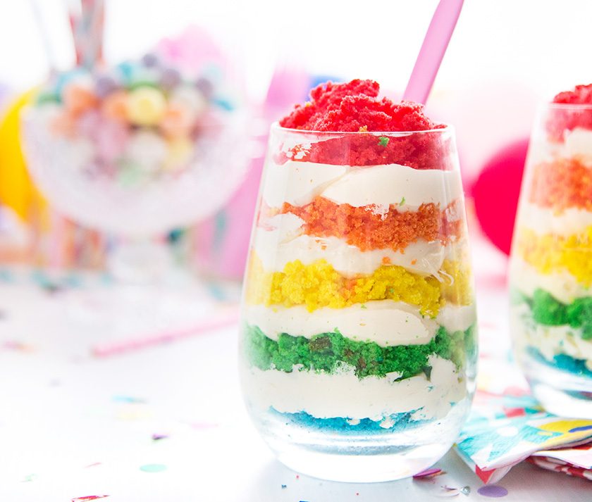 Rainbow Bubble Gum Trifle