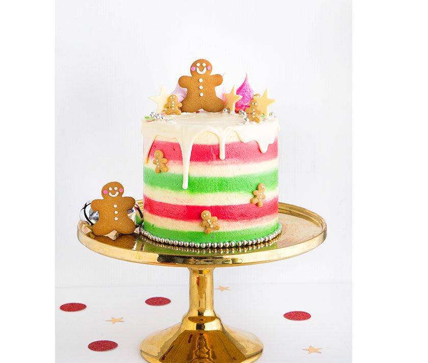 Candy Cane Christmas Cake