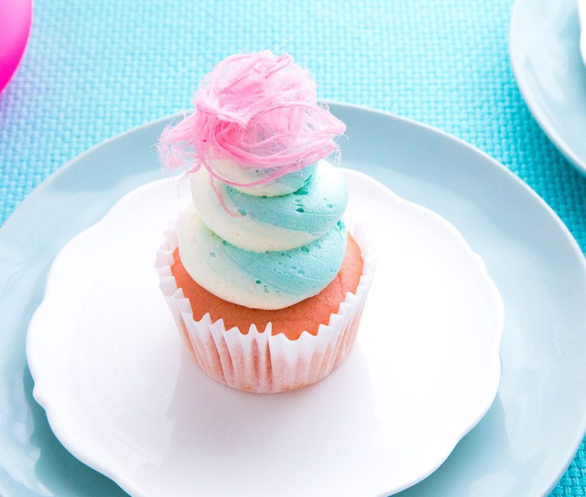 Bubble Gum Fairy Floss Cupcakes