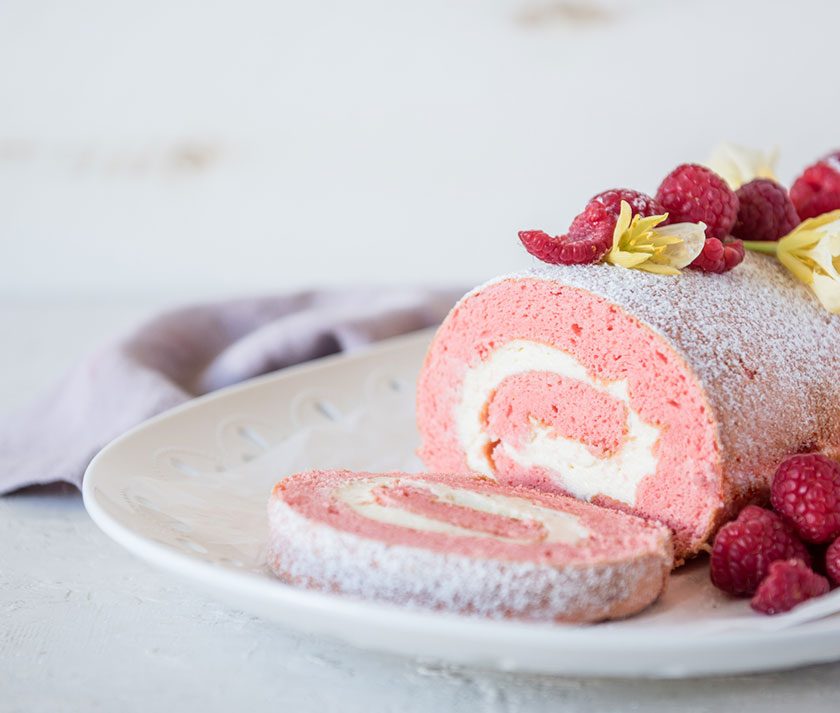 Raspberry Passionfruit Roulade