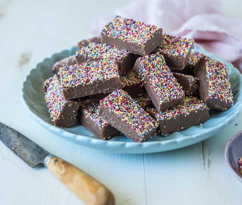 Easy Microwave Chocolate Freckle Fudge