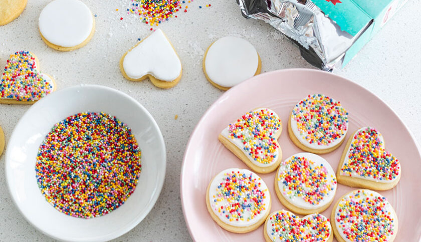 sprinkle fondant biscuits