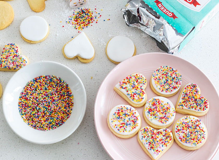 sprinkle fondant biscuits