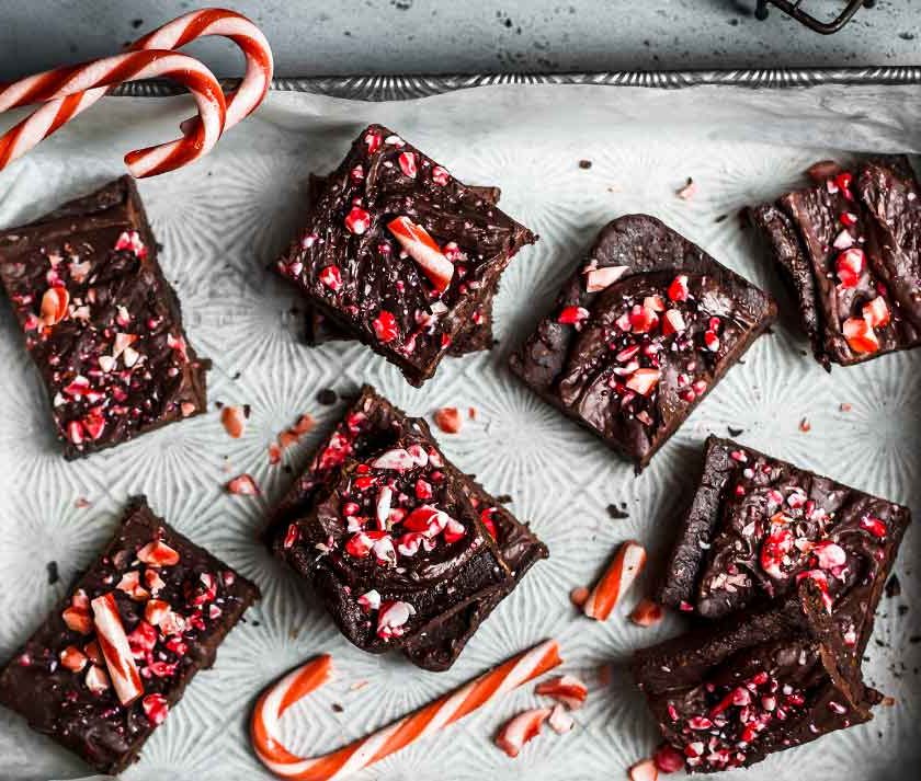 No-Bake Chocolate Peppermint Brownies