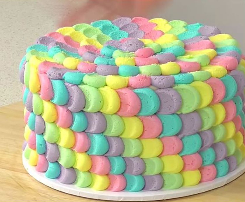 Tutorial: Rainbow Petal Cake