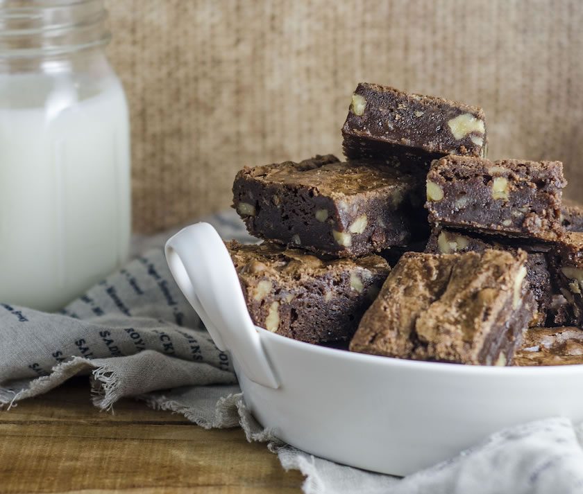 Chewy Chocolate Lavender Brownies