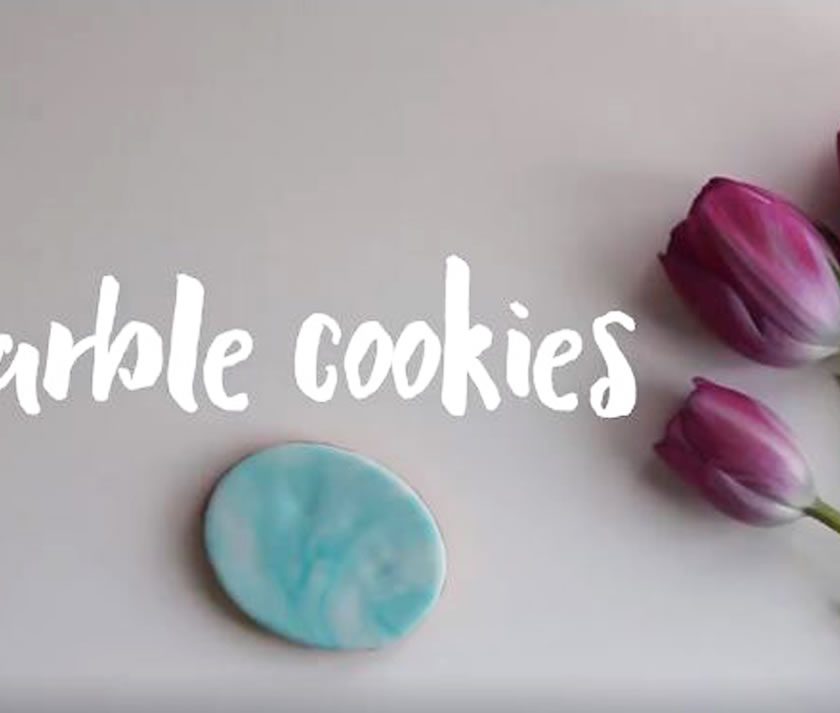 Tutorial: Marble Fondant Cookies