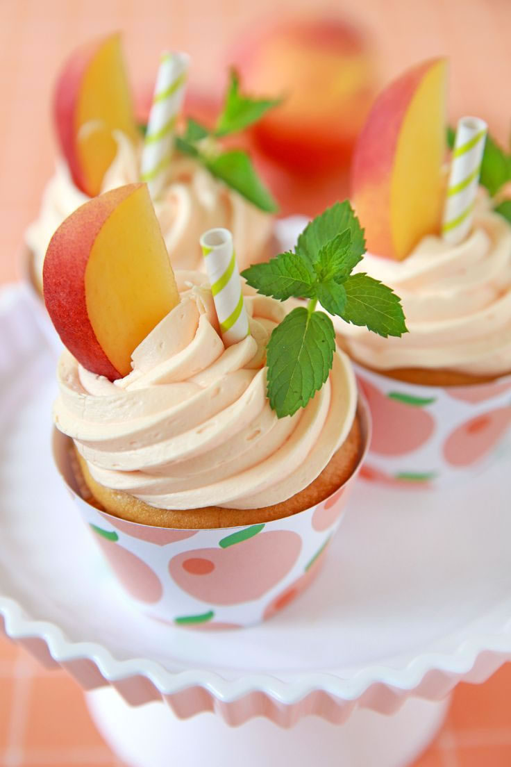 Peach Mojito Cupcakes