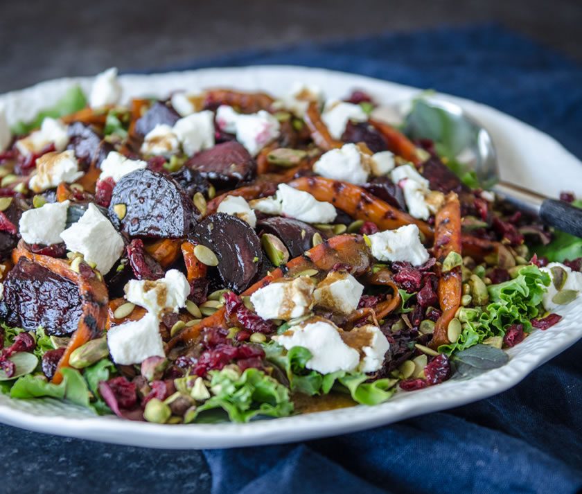Sticky Roasted Carrot & Beetroot Salad